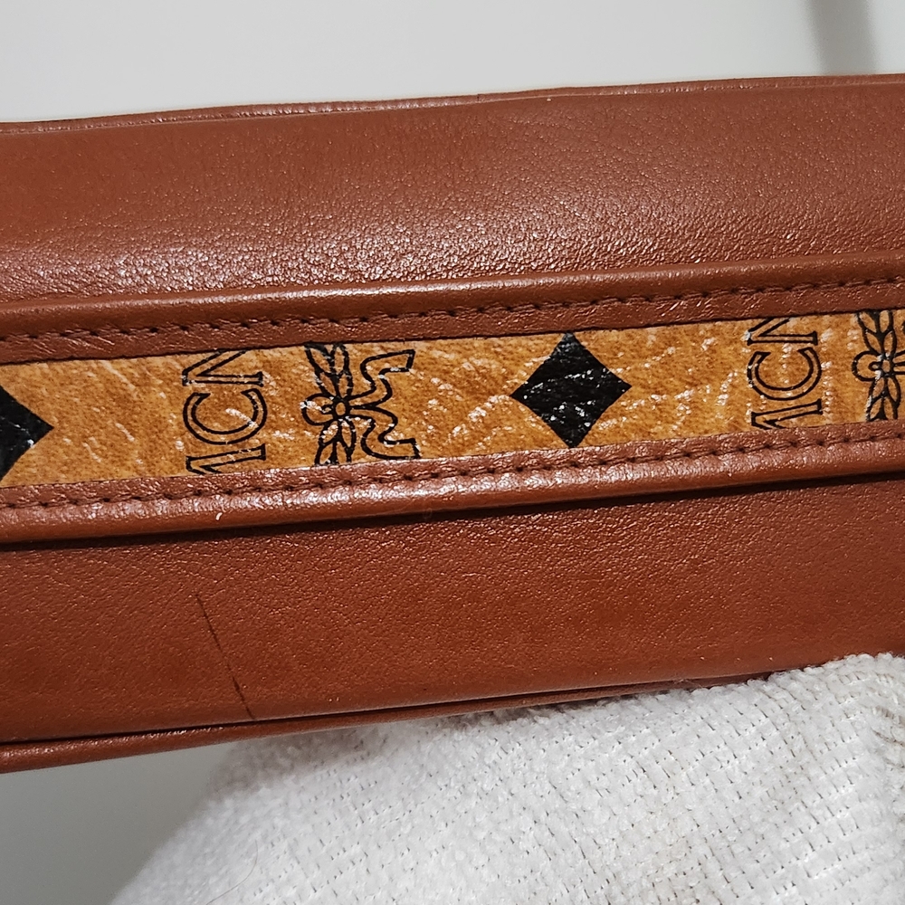 MCM Cognac Visetos Crossbody With Leather Interior - Vintage & Handmade - Picture 5 of 11